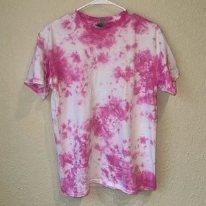 Pink and White Tie-Dye Tee